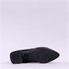 Wonders V Cut Pointed Block Heel Boot - Black Patent